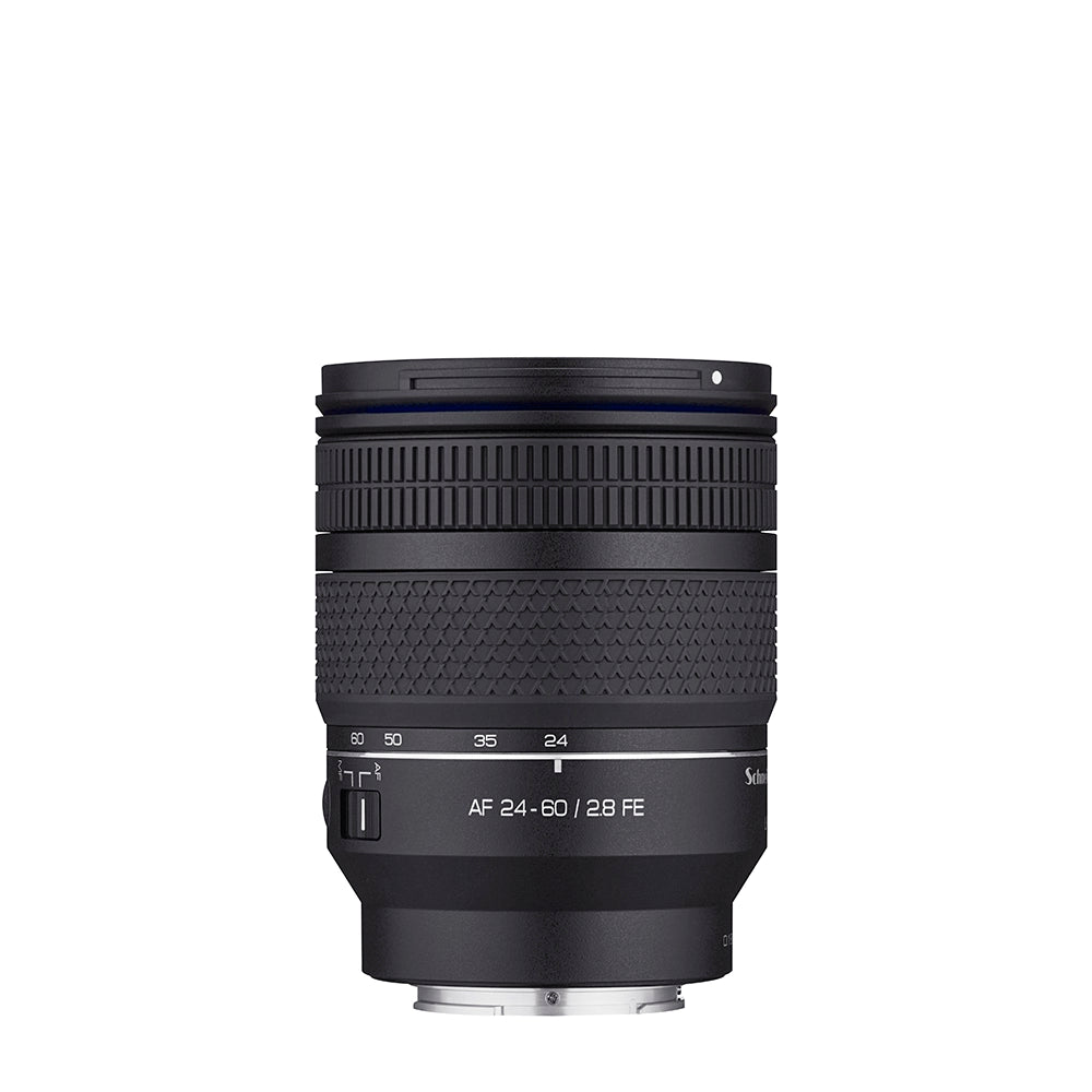 Camera lens with specifications on a white background