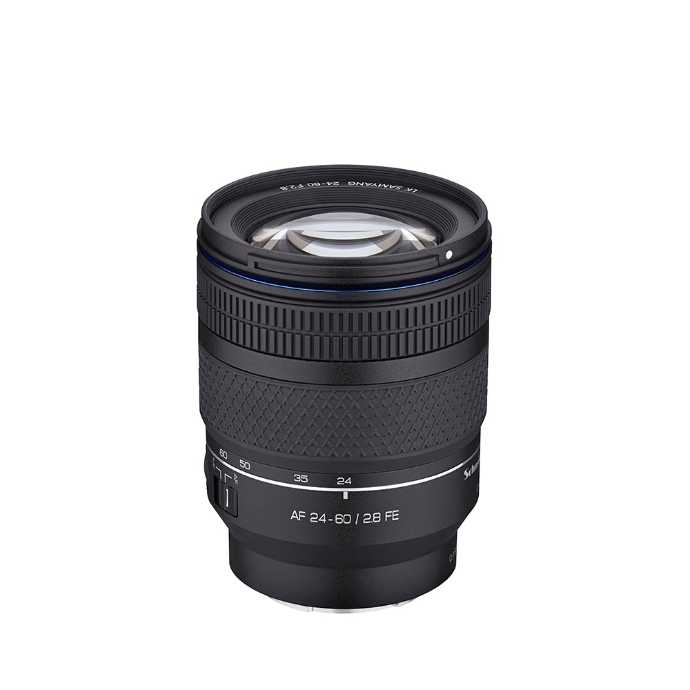 Camera lens with specifications on a white background